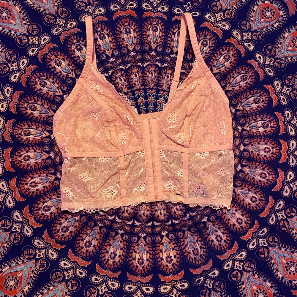 Lace Bralette in Peach